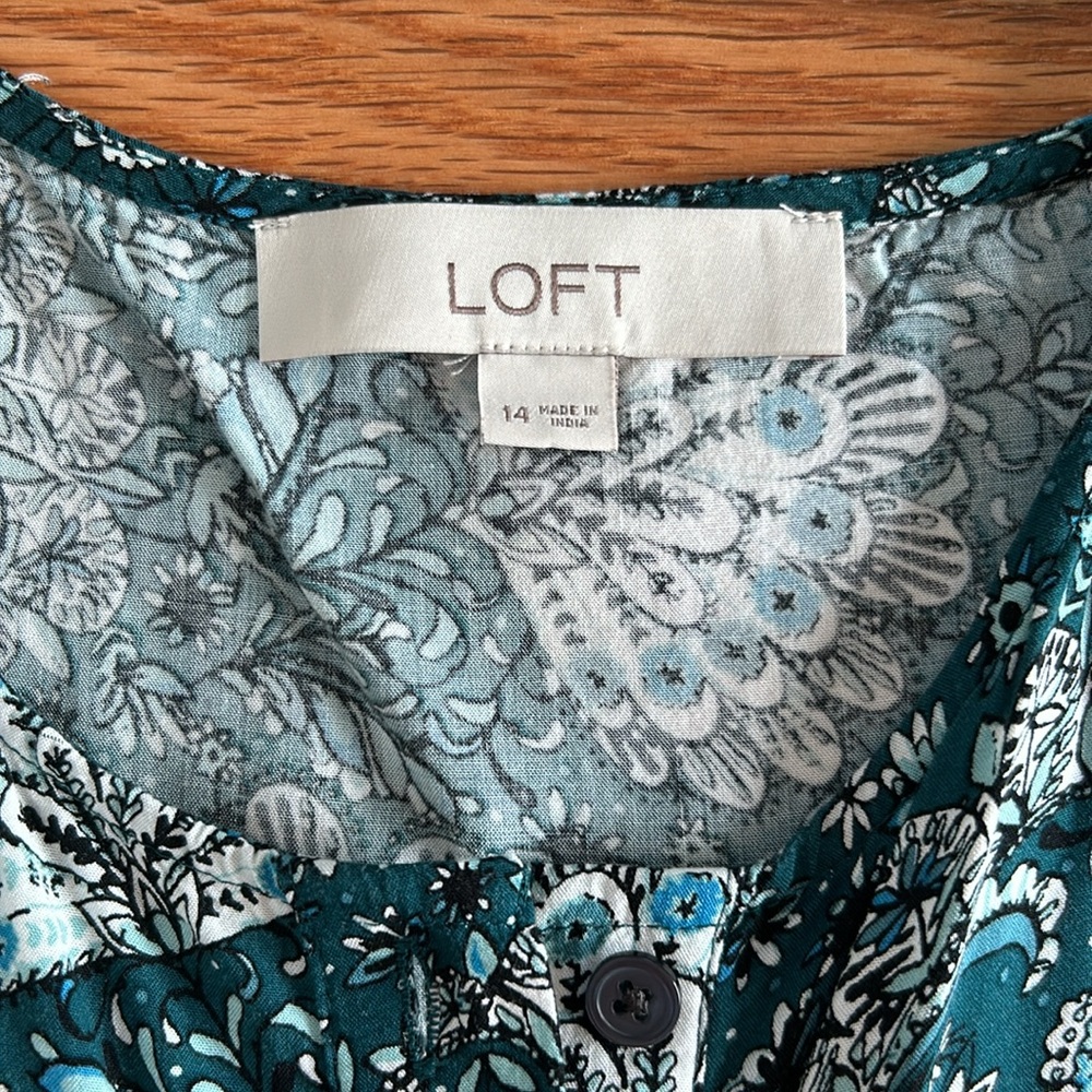 Loft Flutter Button Down Dress - image 7